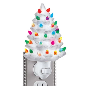 Ceramic Christmas Tree Night Light - 6"H - Picture 1 of 1