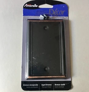 Placa de pared en blanco única de acero bronce envejecido Centrury - Amerelle 163BDB  - Imagen 1 de 3