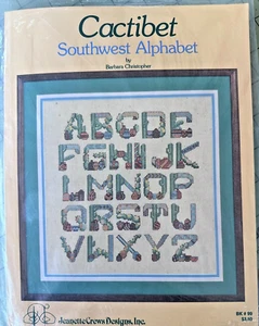 Cactibet Southwest Alphabet Jeannette Crews Designs cross stitch kit 1989 V - Picture 1 of 2