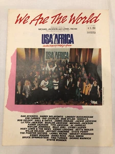 Vintage 80s We Are The World Various Artist 1985 Sheet Music Michael Jackson - Picture 1 of 3
