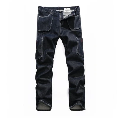 Pantalones de mezclilla cargo rectos de corte regular Scott para hombre FOX JEANS talla 32-44 Foto 1 de 4