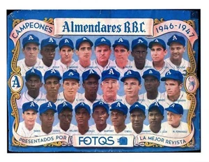 1946 1947 ALMENDARES BBC CUBA CAMPEONES 8,5X11 FOTO SQUADRA BUCK O'NEILL LANIER - Foto 1 di 1