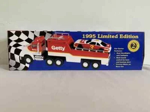 Getty 1995 LIMITED EDITION: TOY RACE CAR CARRIER - NEW - Picture 1 of 5