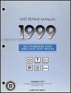 1999 Chevy Geo Manual Transmission Overhaul Book Tracker Metro Prizm OEM - Image 1 of 2