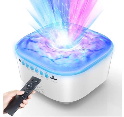 Ocean Wave Star Proyector Luz Nocturna Lámpara con Altavoz Luz Relajante - Video Foto 1 de 4