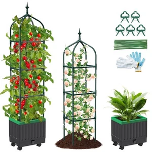 Raised Garden Bed Planter Boxes with Trellis,70.9" Self-Watering Tomato Plant... - Picture 1 of 9
