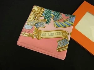 HERMES Europe Carre 90 100% Seide großer Schal Stola Tuch rosa FN5195 - Bild 1 von 6