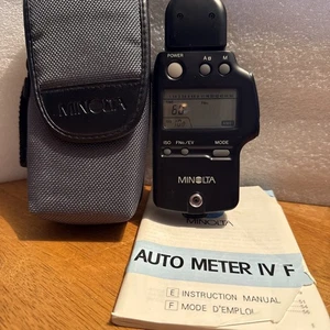 Medidor de luz de exposición digital casi nuevo MINOLTA AUTO METER IV F con estuche - Imagen 1 de 10