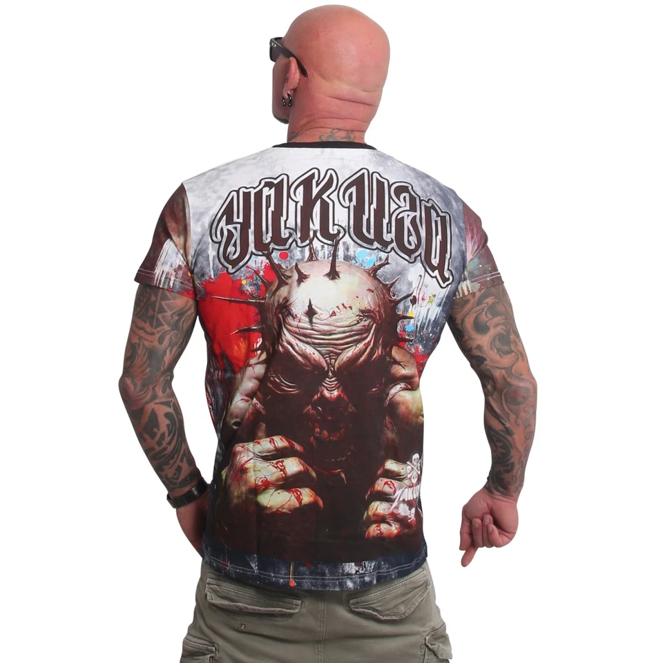 Neues Yakuza Herren Winners Allover Regular T-Shirt - Bunt - Bild 1 von 1