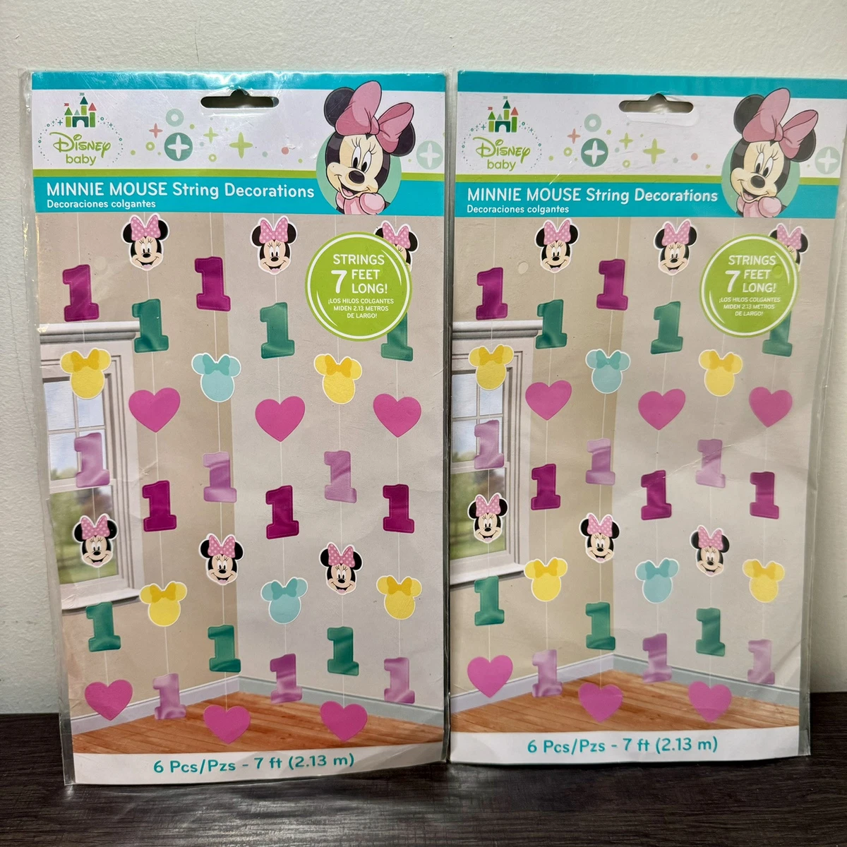 Procos Minnie Mouse Girlande – 2 M, Mehrfarbig, Für Geburtstagspartys, Deko, 5PR88980