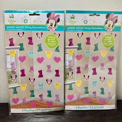 Minnie Mouse 1st Birthday Party Decor Supplies (2) “Fun to Be One” Disney New - Image 1 of 4