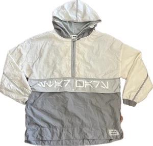 DISNEY STAR WARS HALF ZIP JACKET MEN'S L GREY REFLECTIVE HOODED ECKSTEIN ASHLEY - Picture 1 of 15