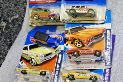 Hot Wheels PERSONALIZADO 66 GTO WAGON Chevelle Fire Chief Amarillo Nómada Woodie Car Lote Foto 1 de 4