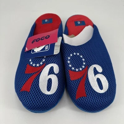 Philadelphia 76ers FOCO Big Logo Colorblock Mesh Slippers NBA  Men’s L 11-12 - Image 1 of 4
