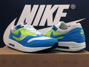 VTG 2012 NIKE AIR MAX 1 UK5 EU38.5 BLUE VOLT OG 90 BW 180 93 95 96 97 98 Tn RARE - Picture 1 of 11