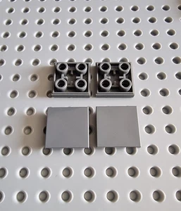 Lego Fliese Konverter Mit Noppen 2x2 neu dunkelgrau 4 Stück 11203 A214 - Bild 1 von 1