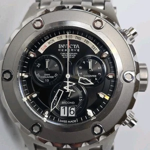 Invicta Reserve Subaqua Men's Chronograph Watch 52mm 1566 Swiss Made Black - Picture 1 of 7