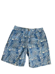 VINEYARD VINES Herren Breaker Shorts Flatfront Maritim Segelboot Größe 32 blau - Bild 1 von 6