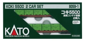 Kato N Scale Koki 5500 with Ventilation Container 2 cars 8059-1 - Picture 1 of 1