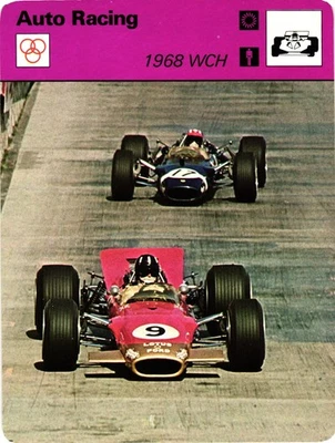 Tarjeta deportiva 1968 WCH Graham Hill Joseph Siffert Auto Racing 1978 Reino Unido 33-09 Foto 1 de 2
