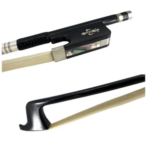 Viola Bow 16inch Carbon Fiber Ebony Frog natural Mongolian Horsehair strong new - Picture 1 of 10