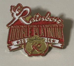 Spilla da bavero Rainbow 2014 doppio platino larghezza 1,25” concorso nazionale danza - Foto 1 di 3