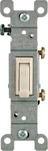 Leviton 01451-02T Interruttore a levetta monopolare per messa a terra grado residenziale 15A 120V - Foto 1 di 1