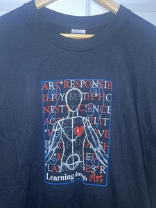 Camiseta De Colección Aprendizaje a través del Arte Elevate Your Mind Años 90 Arte Oscuro Talla Grande - Imagen 1 de 5