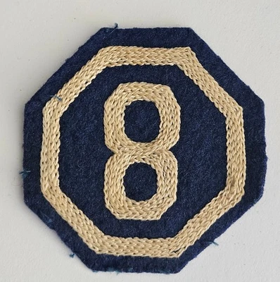 ORIGINAL WW1 VIII Corps Shoulder Patch - Chainstitched - Image 1 of 2