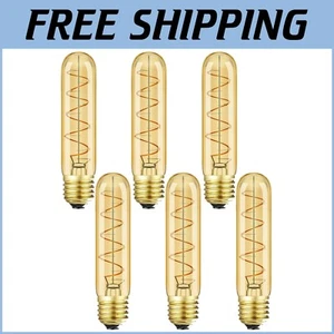 Dimmable Vintage LED Edison Bulb - 40W Equivalent, Warm 2200K Light, 6 Pack - Picture 1 of 10