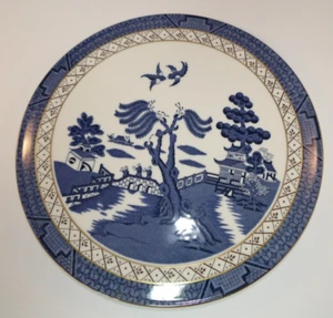 Royal Doulton Booths Real Old Willow TC1126 11" Cake Stand Gold Trim 1980s VGC - Picture 1 of 8