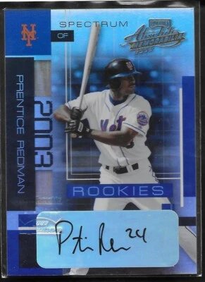2003 Absolute Memorabilia Spectrum Signatures #151 Prentice Redman RC #'d/250 - Image 1 of 2