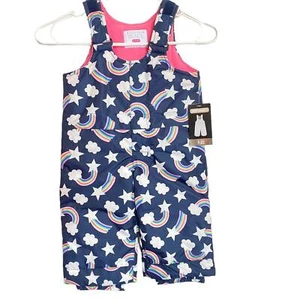 The Childrens Place Snowsuit 12 18 month Toddler Girls Rainbow Snow Overalls NWT - Picture 1 of 5