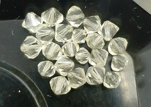 Antico lotto di 22 pezzi perline deco vetro sfaccettato o cristallo di rocca misure Asst #OK703 - Foto 1 di 2