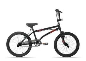 Hawk Hunter BMX Bike 20" Wheel Boys Kids Bike Freestyler Stunt Pegs Black Age 7+ - Picture 1 of 8