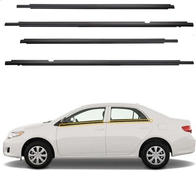 4 peças Burlete de ventana de moldura para Toyota Corolla CE/LE/S/XRS 2003-2008 - Imagem 1 de 4