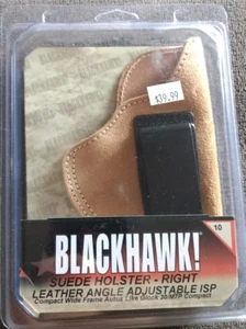 BlackHawk Suede Holster -Right Leather Angle Adjustable ISP (10) - Picture 1 of 1