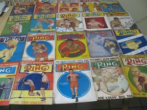 1936 - 1973   '  THE RING  '  BOXING  MAGAZINE LOT  (  31 DIFF  )  LOUIS WALCOTT - Picture 1 of 24