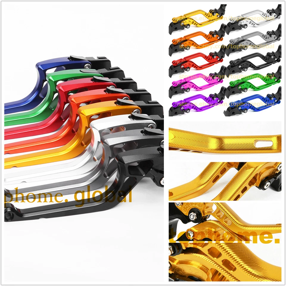 For Suzuki DR650S/SE 1994-2010 Long Clutch Brake Levers Adjustable 3D 07 08 09 - Image 1 of 1