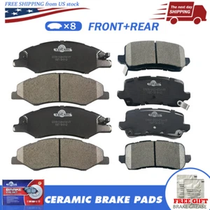 Front Rear Ceramic Brake Pads for 2018 2019 2020 Honda Odyssey - Picture 1 of 10