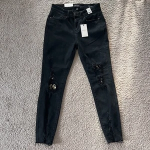 Judy Blue Size 7/28 Mid Rise Skinny Fit Black Jeans - Picture 1 of 9