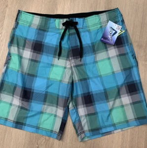 NEU $ 36 Einzelhandel Kanu Surf Herren Boardshorts Größe 36 blau kariert LA JOLLA - Bild 1 von 14
