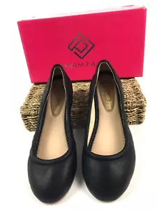 NEW Dream Paris Women’s Ballet Flat Slip-On Shoes Faux Leather Black Sz 5.5 - Picture 1 of 4