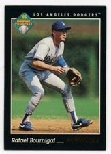 1993 Pinnacle #279 RAFAEL BOURNIGAL Los Angeles Dodgers PROSPECT ROOKIE CARD RC