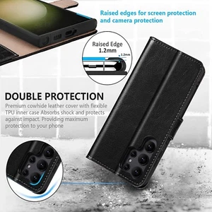 Wallet Case für Samsung Galaxy S23 Ultra mit Kartenfächern, Forro Para S23 Ultra - Bild 1 von 3