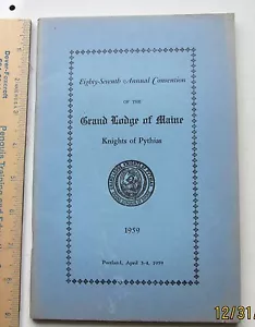 Convención Anual Caballeros de Pitia Gran Logia de Maine 1959 - Imagen 1 de 5