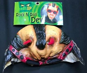ROCK N ROLL DEVIL HEDZ UP MÁSCARA HALLOWEEN NUEVA CON ETIQUETAS - Imagen 1 de 1