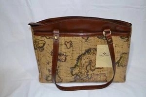 Neu mit Etikett Patricia Nash Mohnblume Ledertasche mit Kartendruck Umhängetasche Handtasche $ 269 - Bild 1 von 3