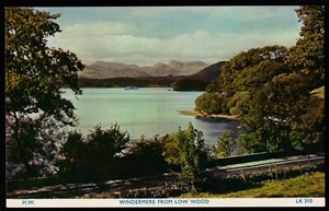 Windermere From Low Wood Mountains Landscape Cumbria Postcard - Picture 1 of 2
