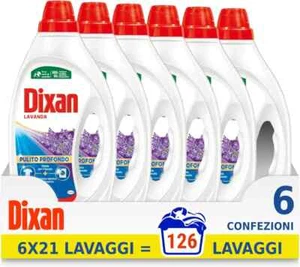 Dixan Detersivo Lavatrice Liquido Lavanda Confezione 6x21 Totale 126 Lavaggi - Foto 1 di 4